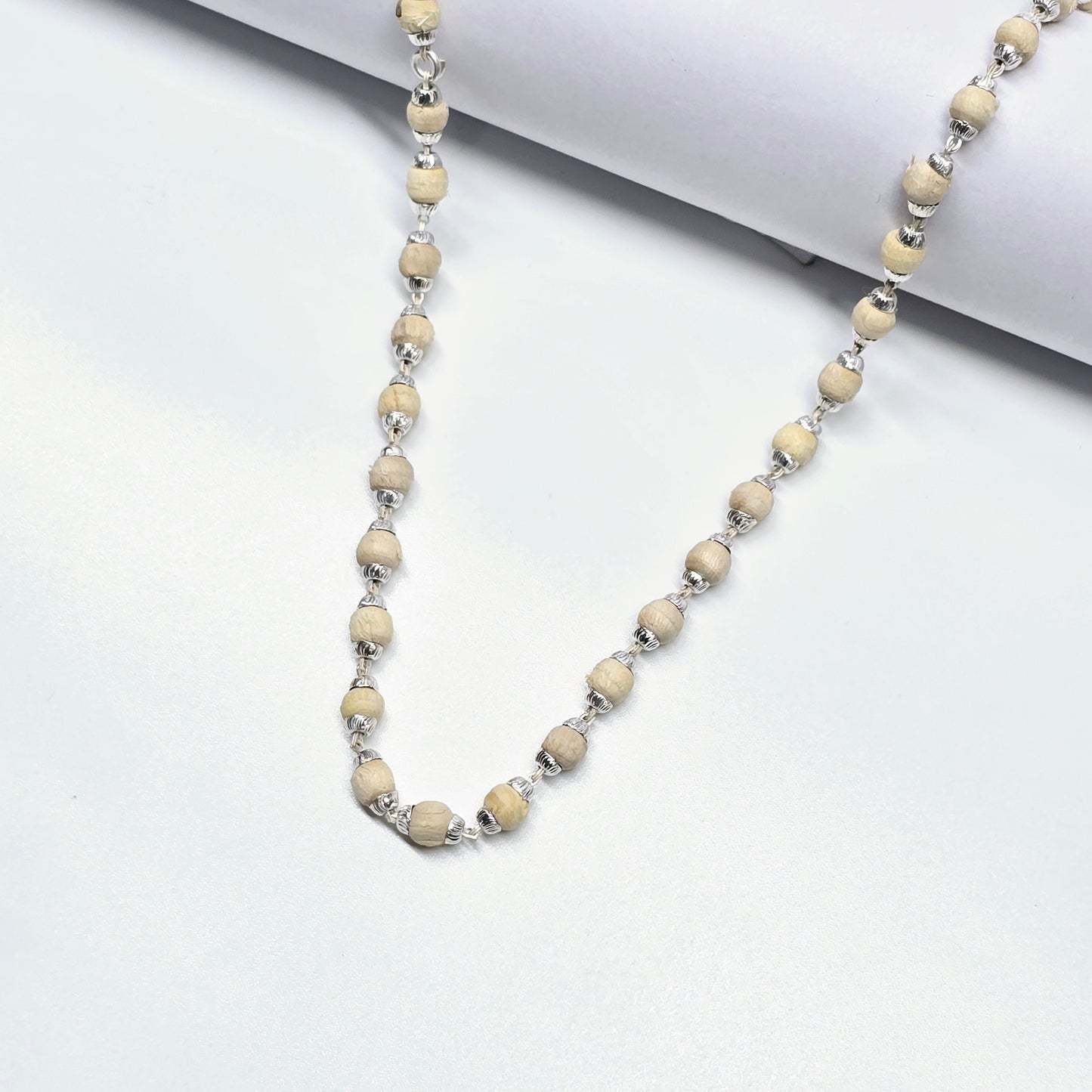 A Dedicated And Devoted Piece of Tulsi Mala With 925 Silver