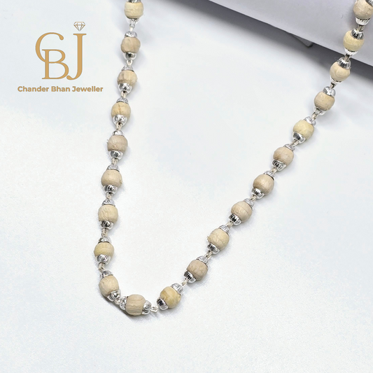 A Dedicated And Devoted Piece of Tulsi Mala With 925 Silver