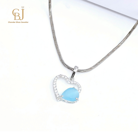 925 SIlver Teen Chain With Heart Shape Pandant
