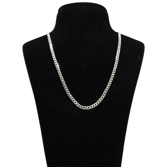A light Weighted Silver Crub Unisex Chain For Adults & Teen wt12