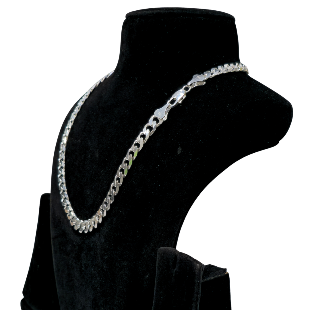 A pure 925 Silver Crub Heavy Weight Chain For Mens wt55