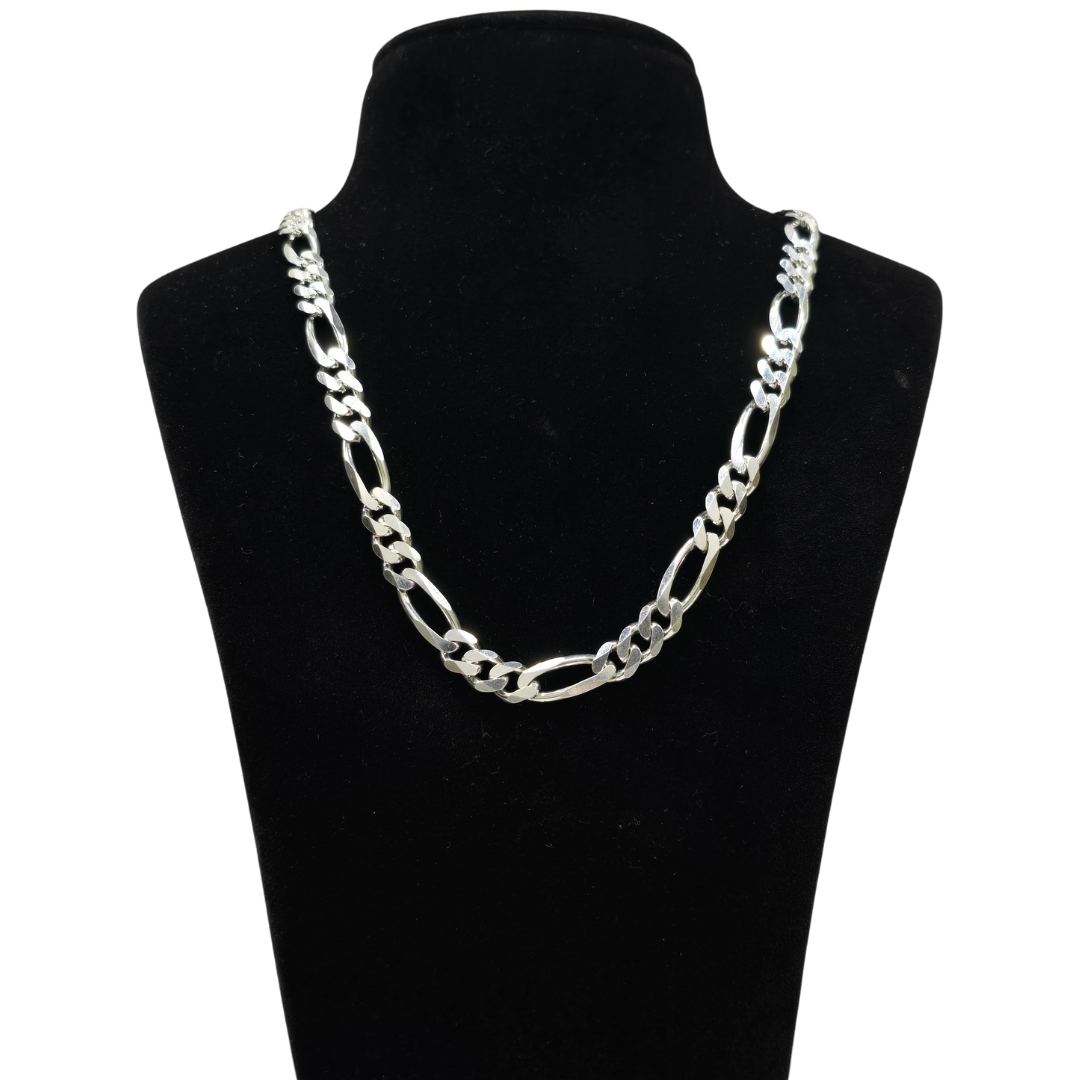 Pure 925 Gents Heavy Figaro Chain wt60