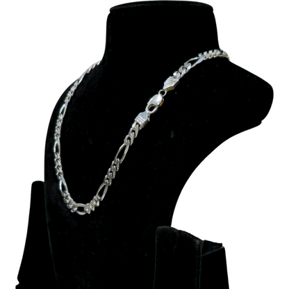 Pure 925 Gents Heavy Figaro Chain wt60