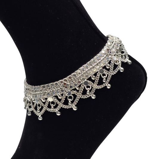 Pure 850 Handcrafted Silver Heavy Weight Payal wt173