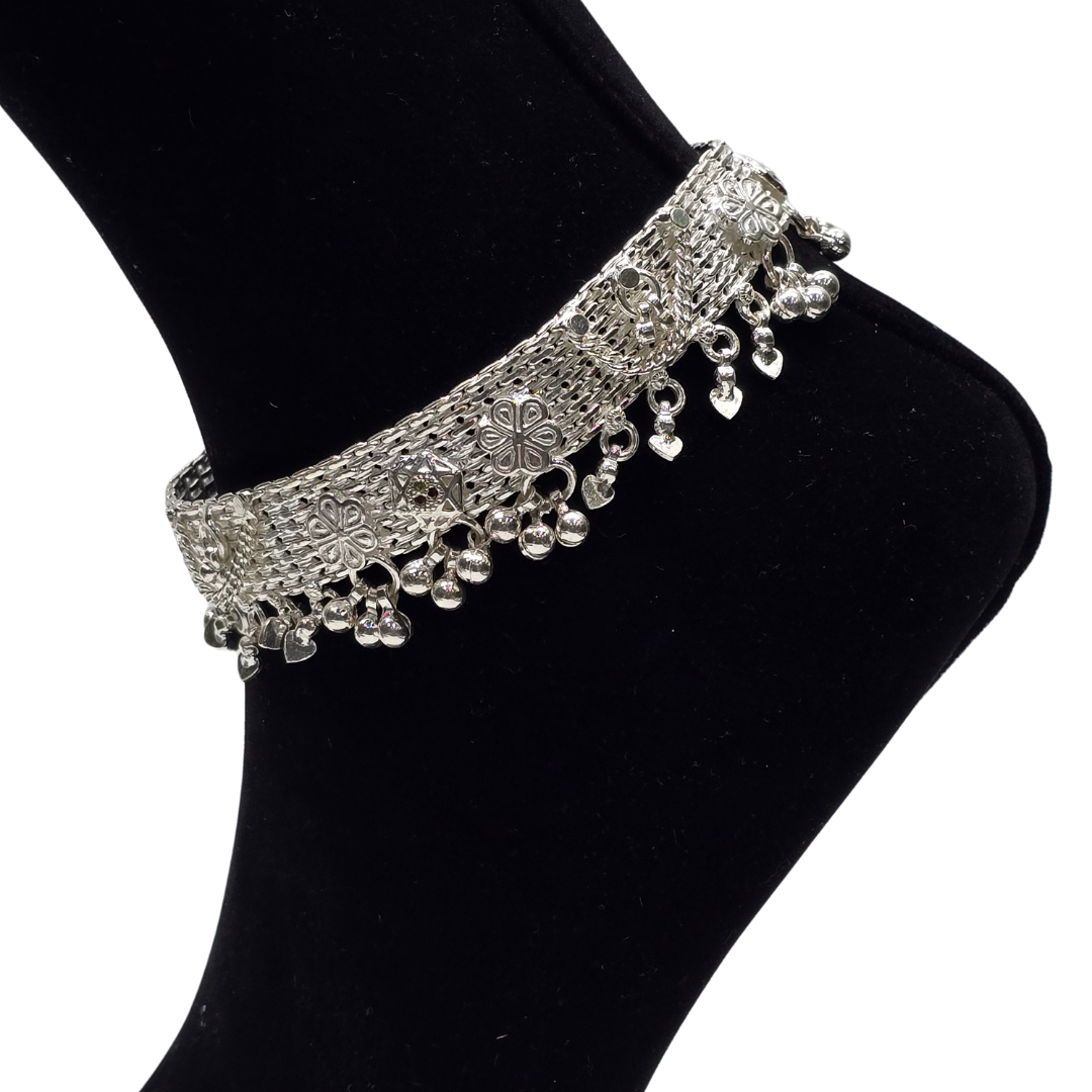 Pure 850 Handcrafted Silver Heavy Weight Payal wt174