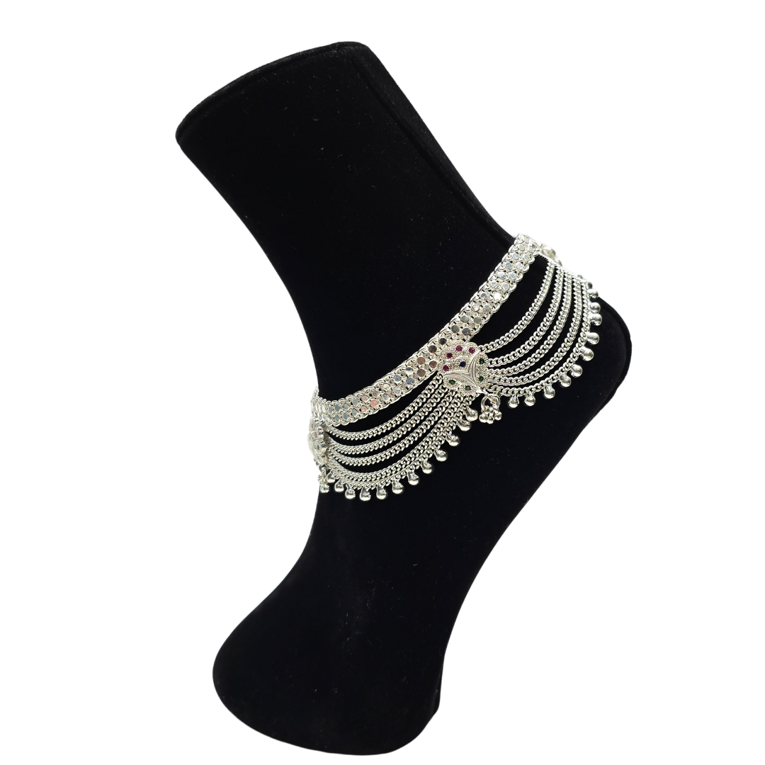 Pure 850 Handcrafted Silver HEavy Weight Payal wt223