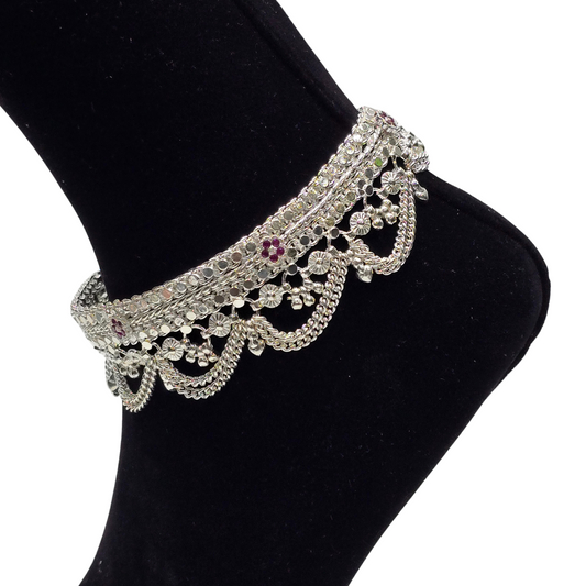 Pure 850 Handcrafted Silver Heavy Weight Payal wt185