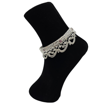 Pure 850 Handcrafted Silver Heavy Weight Payal wt185