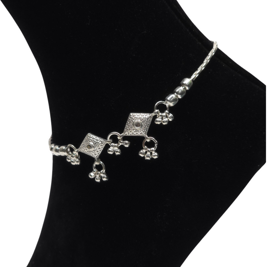 Handcrafted Silver Payal P10