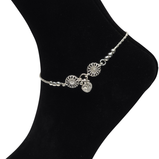 Handcrafted Silver Payal P12