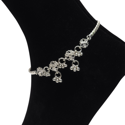 Handcrafted Silver Payal P13