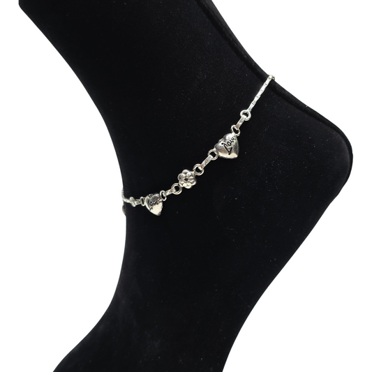 Pure 925 Silver Antique Anklet AA1
