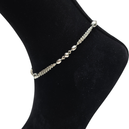 Pure 925 Silver Antique Anklet AA2