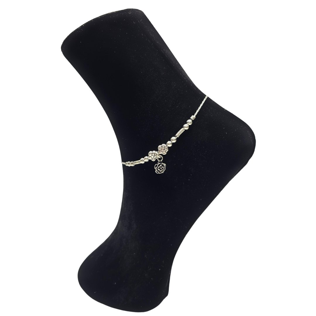 Pure 925 Silver Antique Anklet AA3