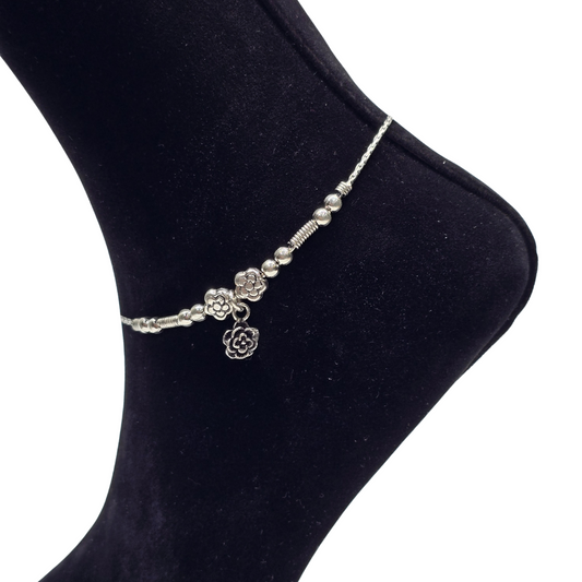 Pure 925 Silver Antique Anklet AA3