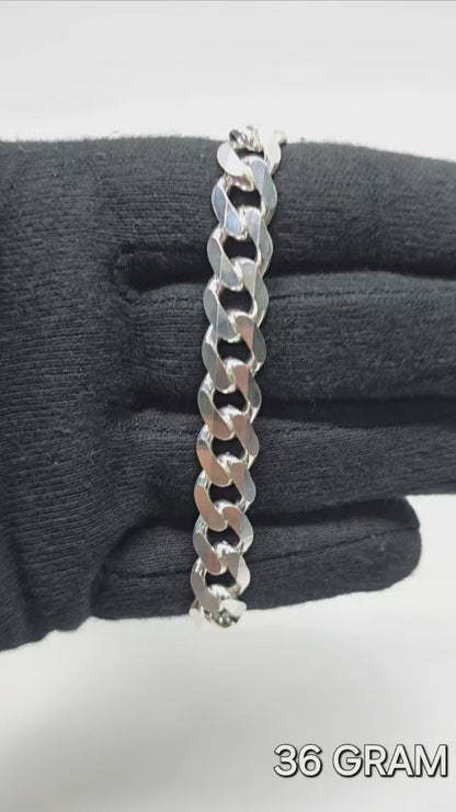 925 Silver Gent's Crub Bracelet 36 grm