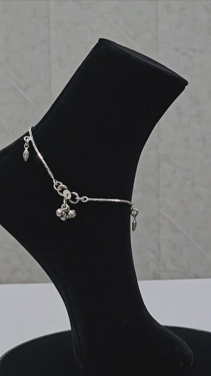 Pure 925 Silver Antique Anklet AA1