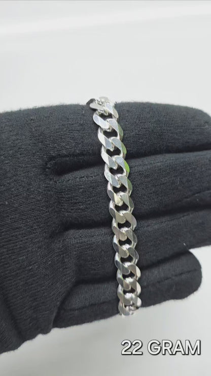 925 Silver Gent's Crub Bracelet 22 grm