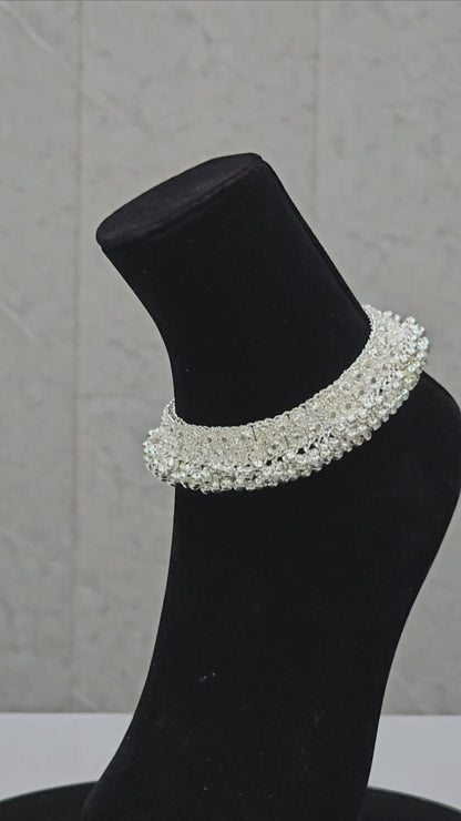 Pure 850 Handcrafted Silver Heavy Weight Payal wt230