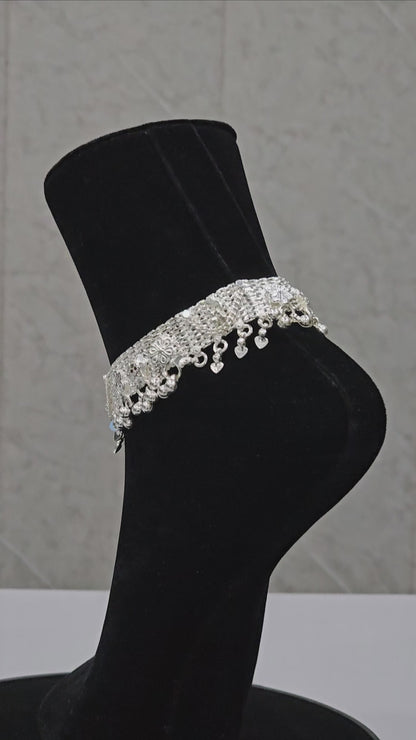 Pure 850 Handcrafted Silver Heavy Weight Payal wt174