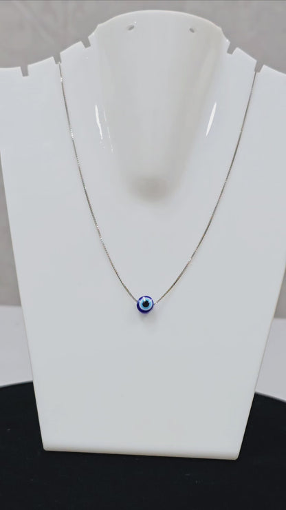 925 Silver Ladies & Teen Chain With Evil Eye Pandant