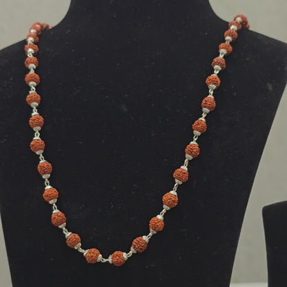 A pure 925 Silver  Rudhraksha Mala