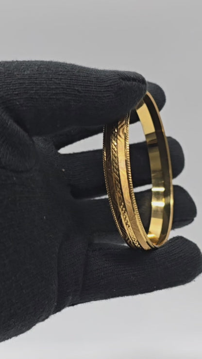 Pure 22kt Hallmarked Gold Gents kada gb003