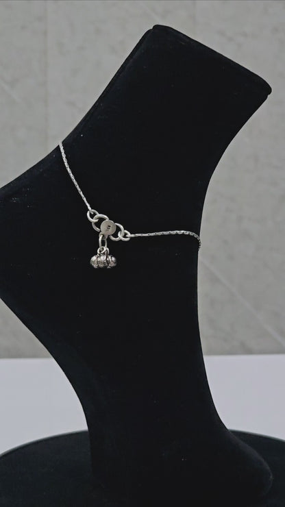 Pure 925 Silver Antique Anklet AA3