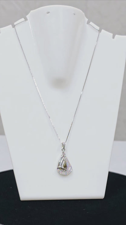 925 Silver  Girlish Chain With Floral Pandent