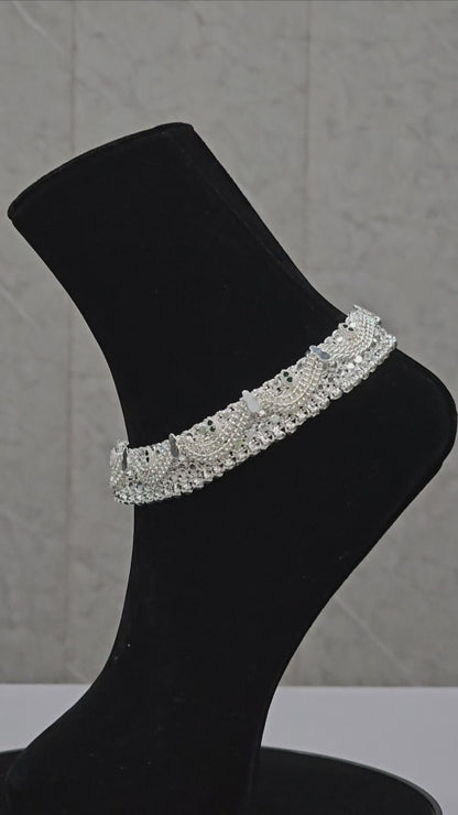 Pure 850 Handcrafted Silver Heavy Weight Payal wt206