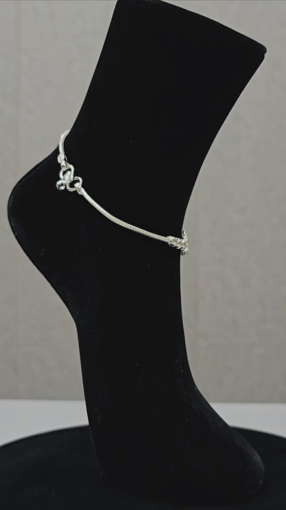 Handcrafted Silver Payal P11