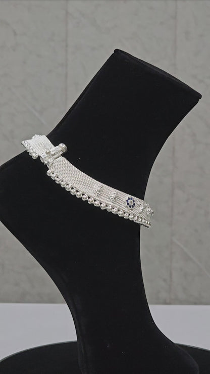 Pure 850 Handcrafted Silver Heavy Weight Payal wt153