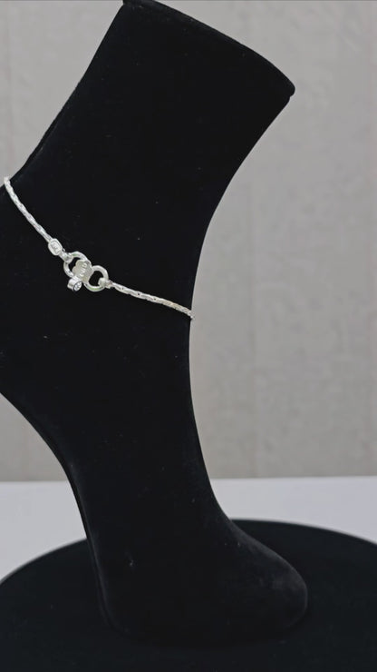Handcrafted Silver Payal P10