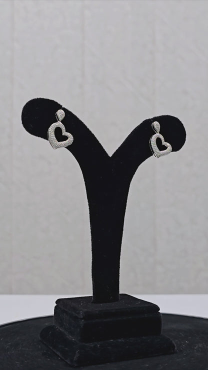 Heart Shape 925 Silver Earrings for women and teen sse001