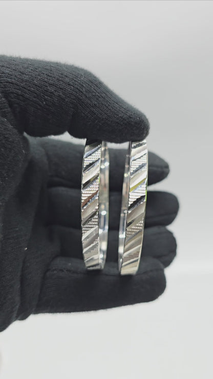 Pure 925 SIlver ladies Bangles lb1