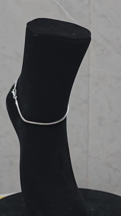 Handmade Light weight Square Silver Payal or women & teen