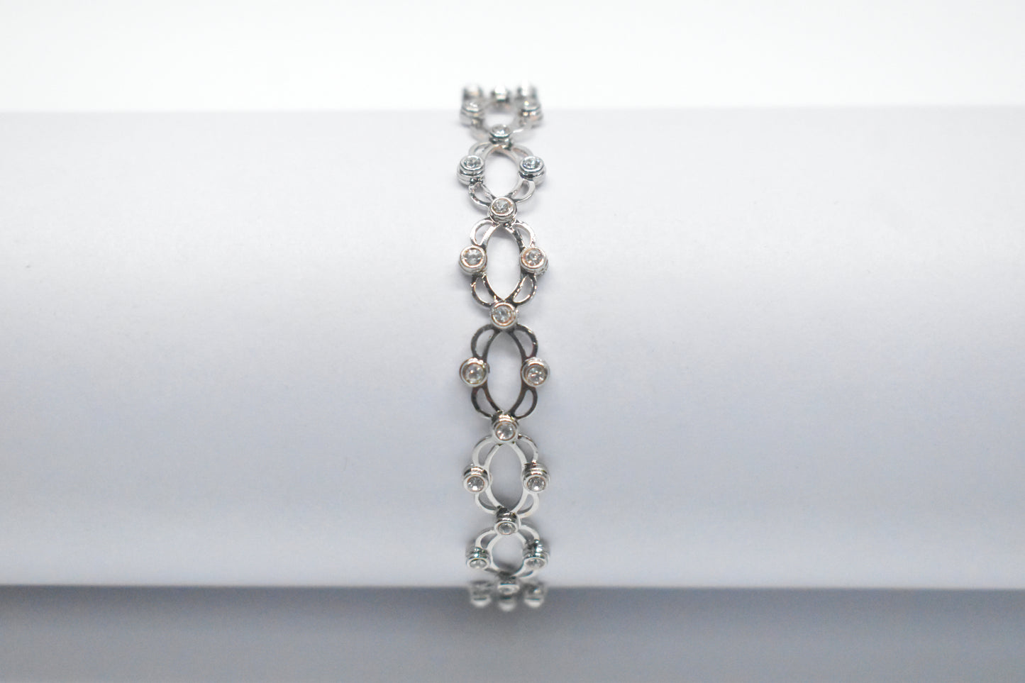 Pure 925 Silver Designer Bracelet cum Ring with stones