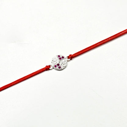 925 PURE SILVER RAKHI WITH THREAD IN "OM" DESIGN