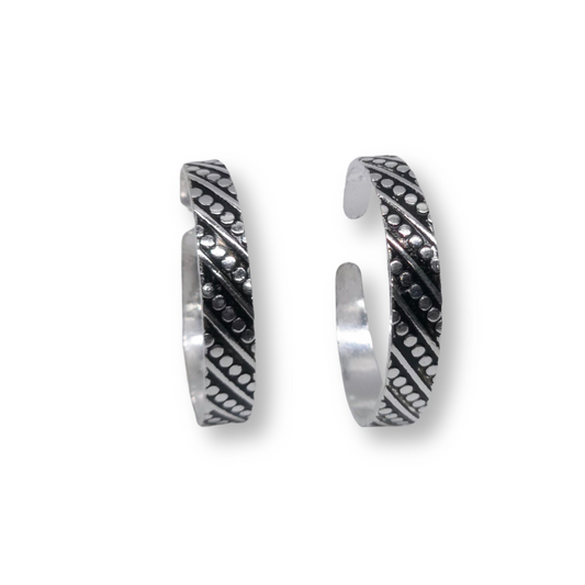 925 Silver Floral Antique Toe-ring Bands